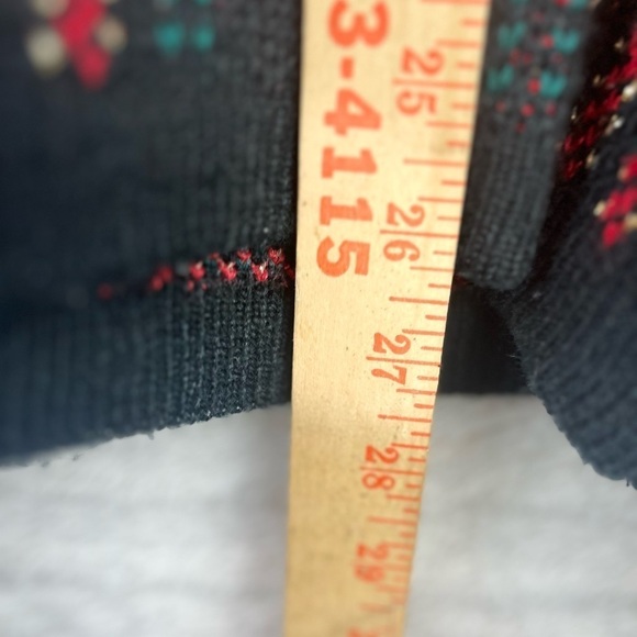 Vintage Knit Plaid Cardigan Blazer Gold Buttons Sz XL Birdseye Preppy Xmas - Picture 12 of 12